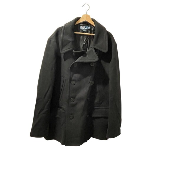 Polo by Ralph Lauren Men’s Peacoat – Size 3XB Big – Black Wool Blend - Picture 1 of 7
